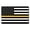 5x8 Thin Gold, variant on Magnet Me Up Thin Yellow Line American Flag Vinyl Magnet Decal, 5x8 In, Black, Yellow, White