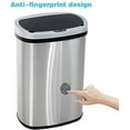 thumbnail image 6 of 13 Gallon/50 Liter Kitchen Trash Can With Touchless Motion Sensor, Automatic Stainless-Steel Simple Human Garbage Bin, Anti-Fingerprint Mute Design, Smart Lid, 6 of 9
