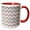 Red/White, variant on 3drose, Pink N Gray Zig Zag Stripes, 11oz Mug