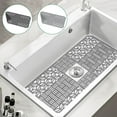 thumbnail image 1 of Silicone Sink Protectors with Drain Holes Heat-Resistant Sink Mat Protector Non-Slip Cuttable Sink Mat for Center Drain Sink Reusable Kitchen Sink Pad for Bottom of Kitchen Farmhouse Sink, 1 of 9