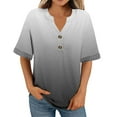 thumbnail image 4 of Vmvidoty Womens Summer Tops Short Sleeve Basic Casual V Neck T Shirts Trendy Fashion 2026 Black XL, 4 of 7