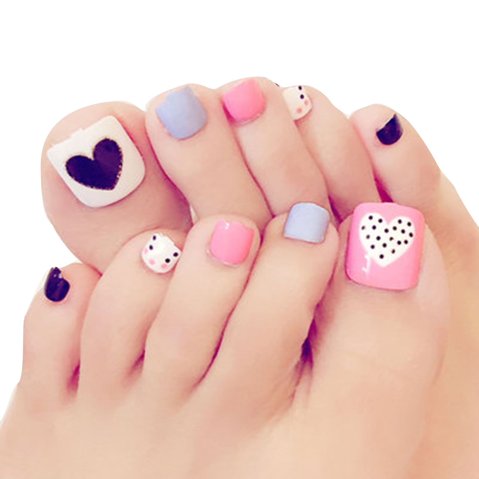 Patch Toe Nail Art 24 Patch Nails J J37 24pcs Gradients Wear Long Paragraph  Fashion Manicure Patch False ToeNails Save Time Wearable Jelly ToeNail  Patch - Walmart.com