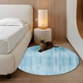thumbnail image 3 of Round Area Rug 3.3 Ft, Teal Blue Washable Non-Slip Circle Carpet for Living Room/Bedroom, Modern Abstract Art Ombre Striped Low-Profile Small Kitchen Mats Collection Rugs for Indoor, 3 of 7