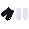 thumbnail image 3 of Qarigey Etiqueta Guantes Tela Spandex Cómodos Buena elasticidad Fácil de usar Manoplas antideslizantes Simplicidad para banquetes guantes y mitones Negro, 3 of 6