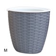 thumbnail image 3 of CAROOTU Cache-Pot Intérieur en Plastique Rotin Cache-Fleurs Rond Décor Moderne Durable, 3 of 7
