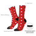 thumbnail image 4 of Disketp White and Green Polka Dot Unisex Crew Socks Lightweight Breathable Ventilation Ankle Socks, Mid-calf socks for Daily, 4 of 6