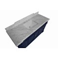 thumbnail image 4 of Elizabeth 60" Single Bathroom Vanity with Royal Blue Cabinet and Carrara Marble Top, 4 of 6