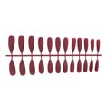 thumbnail image 1 of Uñas postizas DR99 en forma ovalada y punta fina, color vino tinto mate, 24 piezas con 12 tamaños diferentes, ideales para extensión de uñas y decoración artística, uso profesional o en casa., 1 of 6