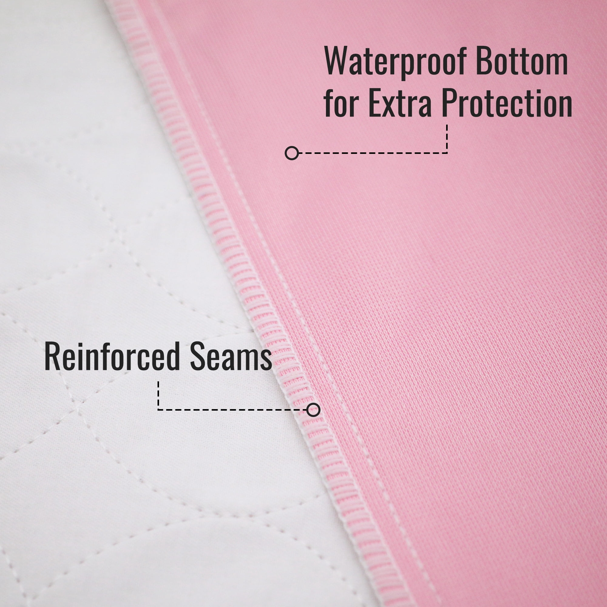 DMI Washable Underpads for Adults, 34" x 36" Reusable Waterproof Bed Pads, Pack of 4