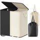thumbnail image 1 of Lifewit Double Laundry Hamper with Lid and Removable Laundry Bags, Large Collapsible 2 Dividers Dirty Clothes Basket with Handles for Bedroom, Laundry Room, Closet, Bathroom, College, 136L Black, 1 of 5