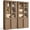 Natural Oak-2Pcs, variant on Hvoonc 77" Tall Fluted Accent Storage Cabinet with Glass Doors and Shelves, Kitchen Pantry Cabinet Organizer, Natural Oak