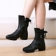 thumbnail image 4 of Botas de baile de cuero de moda para mujer, zapatos de baile modernos de salón, zapatos de baile de Salsa Bachata de suela suave para niñas negras, 4 of 5