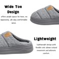 thumbnail image 4 of Knivor Quilted Fuzzy Open Back House Slippers for Men Winter Warm Platform Non Slip Cozy Lined Indoor Bedroom Slippers Large Size, 4 of 9