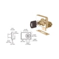 thumbnail image 3 of CRL LK348 Gold Plated Clamp-On Lock for 3/8" Double Glass Door - Randomly Keyed, 3 of 3