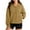 Khaki, variant on Timegard Half Zip Pullover Women Long Sleeve Sweatshirts Hoodies Fall Casual Loose Tops with Pockets