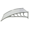 thumbnail image 5 of HiiKaa Window Door Awning Canopy 40" x 38", UPF 50+ Polycarbonate Entry Door Outdoor Window Awning Exterior, Front Door Overhang Awning for Sun Shutter, UV, Rain, Snow Protection,Silver, 5 of 7