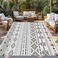 thumbnail image 2 of Sage Green Boho Outdoor Rug for Patio/Deck/Porch, Non-Slip Large Area Rug 4 x 6 Ft, Vintage Ethnic Tribe Abstract Art Indoor Outdoor Rugs Washable Area Rugs, Reversible Camping Rug Carpet Runner, 2 of 8