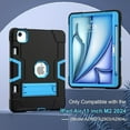 thumbnail image 6 of SOATUTO Case for iPad Air 13 Inch M3 M2 (2025/2024) Release, [Built-in Pencil Holder] Heavy Duty Shockproof Rugged High Impact Protective Case (Black/Blue), 6 of 6