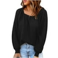 thumbnail image 1 of Pull-Over Décontracté à Col Rond Uni pour Femmes, 1 of 4
