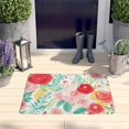 thumbnail image 2 of Pioneer Flower Floral Print Flannel Non Slip Door Rugs,Washable Door Mats Indoor,Decorative Door Mats,Dirt-Resistant and Absorbent Doormat for Entrance,Bedroom,Kitchen,Bathroom,31.5"x17", 2 of 4