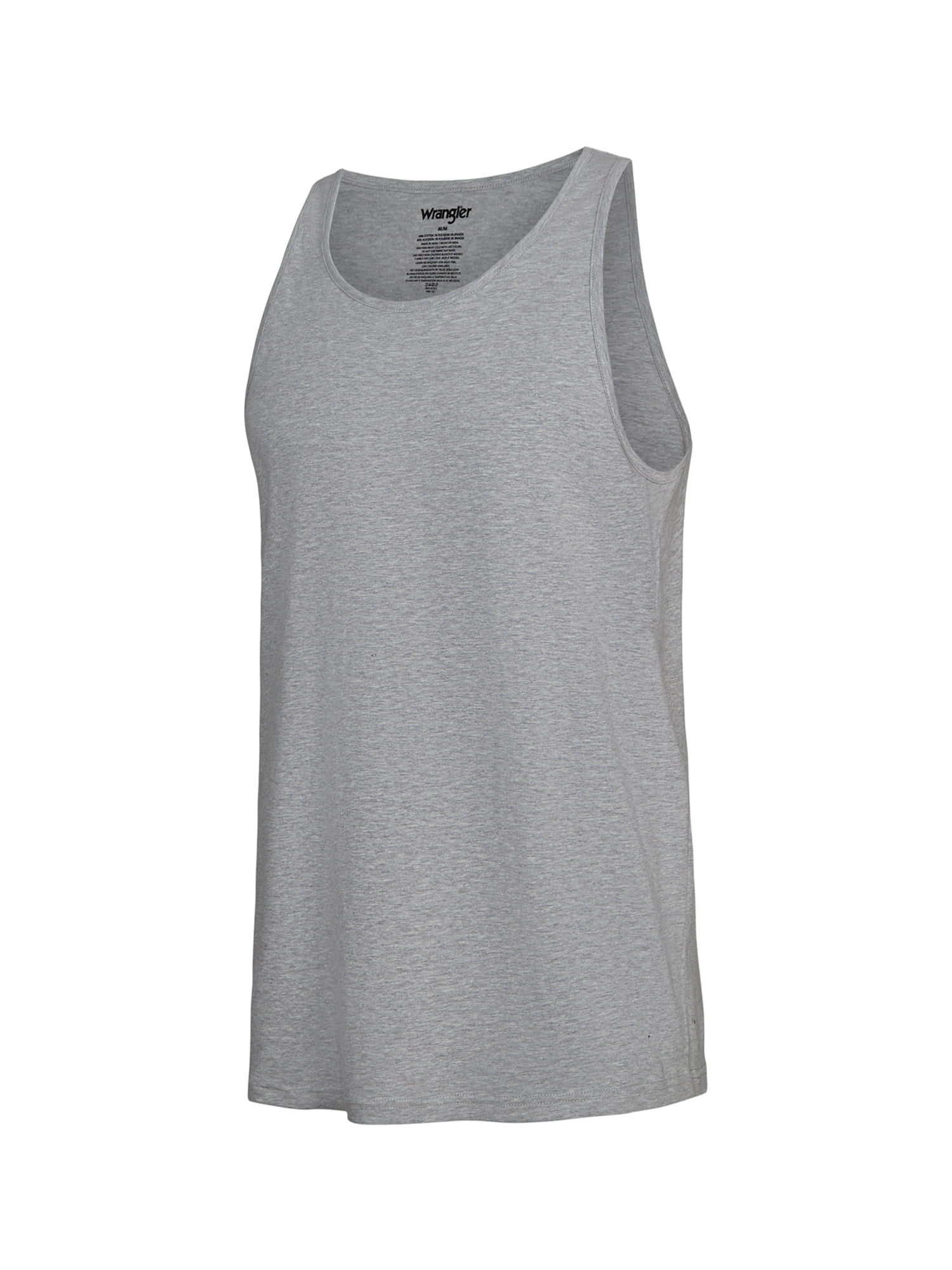 Wrangler Men’s Cotton Stretch Tank Top, Large, Black/Dark Olive/Bright White, 6-Pack
