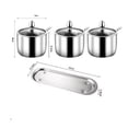 thumbnail image 1 of Tarro de especias de acero inoxidable, recipiente práctico para ingredientes, tarro para condimentos (plateado), juego de 3 uds. Sailing Electrónica, 1 of 5