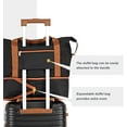 thumbnail image 4 of Joyway - 5-Piece Luggage Sets ABS Hardside Spinner Luggage -(Expandable Suitcase20"24")28-in Checked Luggage-Black, 4 of 6
