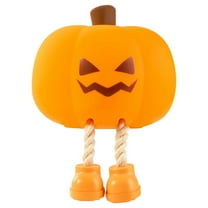 Uutvery Mischievous Grinning Pumpkin Night Light,Cute Halloween Decors, Led Pumpkin Lights with Feet Phone Holder Decorations,3 Levels of Brightness, Rechargeable Bedside Touch Lights