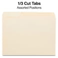 thumbnail image 3 of Manila File Folders Letter Size - 1/3 Cut Tab, 500 Pack - Organize Documents for Home, Office, School - 11pt Paper Stock, Durable Construction, 3 of 4