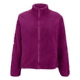 thumbnail image 4 of BDPORKAS Womens Fleece Jacket Fall Winter Full Zip Sherpa Coat No Hood, 4 of 4
