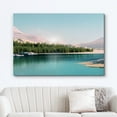 thumbnail image 2 of wall26 Canvas Print Wall Art Pastel Mountain Forest Teal Lake View Nature Wilderness Photography Realism Earth Scenery Rustic Scenic Landscape Colorful for Living Room, Bedroom, Office - 32"x48&, 2 of 5