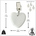 thumbnail image 6 of Natural Stone Hearts Table Cloth Weights on Clip Hangers-Clamps, White, Set of 4, 6 of 7