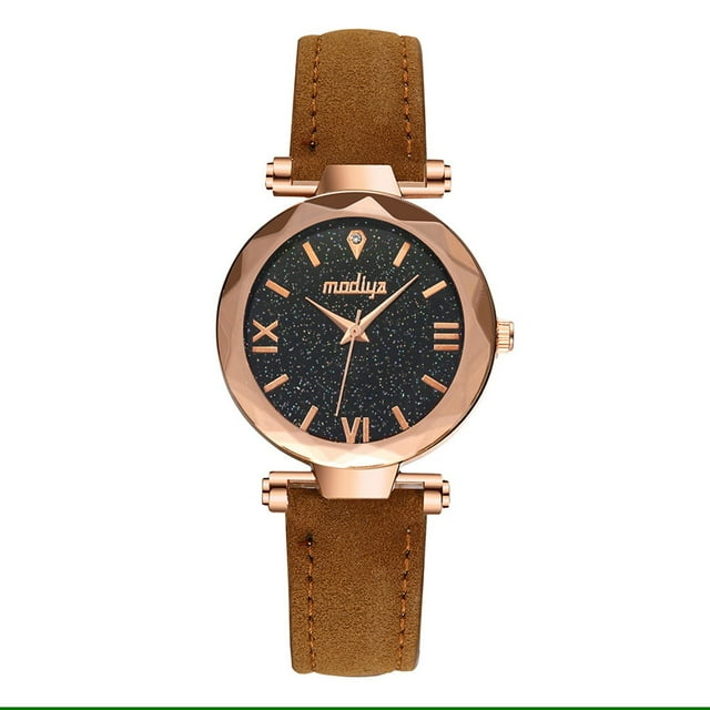 HBFAGFB Ladies Watch Womens Fashion Color Block Wrist Watch Comfortable Street Going Out Coffee