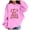 Pink, variant on Hoodies for Girls Graphic Letter Print Pullovers Tops Long Sleeve Casual Cute Pullover Tops H,Blue