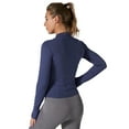 thumbnail image 2 of Valcatch Women's Workout Quick Dry Jacket Lightweight Zip Up Yoga Jacket Cropped Athletic Slim Fit Tops, 2 of 6