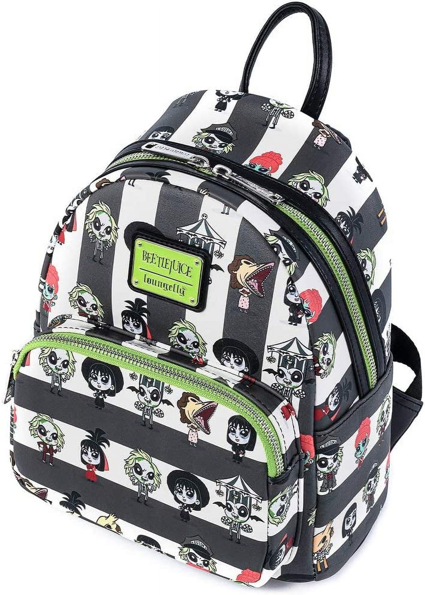 Loungefly Beetlejuice Chibi All Over Print Womens Double Strap Shoulder Bag Purse