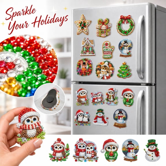 Clearance! DIY Fridge Magnets - Diamond Painting Art Stickers for Kitchen Refrigerator, Home Decor, Locker and Whiteboard Craft