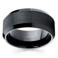 thumbnail image 2 of 10mm Black Tungsten Ring Anniversary Ring Men & Women Black Tungsten Ring Unique Tungsten Ring Comfort Fit, 2 of 2