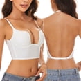 thumbnail image 3 of MEICHEN Womens Half Cup Push Up Bra Solid Sexy Soft Underwire Seamless Bralettes Underwear Trendy Summer Fall Essentials Clothes, 3 of 7