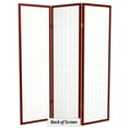 thumbnail image 7 of Red Lantern 5 ft. Tall Window Pane Shoji Screen - Rosewood - 3 Panels, 7 of 7