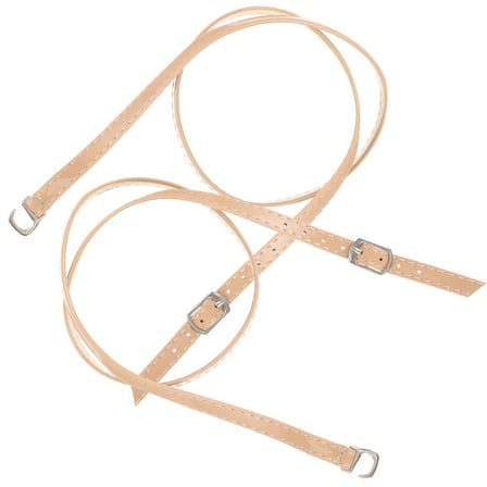 1 Pair Adjustable Shoe Straps for Women Khaki PU and Metal Buckle Shoes Accessories