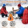 thumbnail image 5 of 3000W 2 in 1 Portable Propane Heater & Stove 360 °   Far-Infrared Heating Stepless Flame Adjustment Butane Isobutane Compatible for Camping RV Backyard Gatherings, 5 of 10