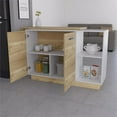 thumbnail image 4 of Pemberly Row Modern Kitchen Island Two Doors Engineered Wood White, 4 of 7