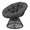 Gray, variant on ELLEGNT Rattan Wicker Lounge Chair - Swivel Papasan with Extra‑Thick Cushion, Metal Frame for Yard or Balcony, Gray