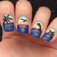 thumbnail image 2 of Press on Nail French Tips Fake Nail Square False Nail with Sea Mew Sunset Designs Full Cover Artifical Acrylic Nail, 2 of 4