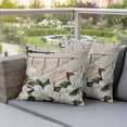 thumbnail image 3 of Spring Floral Outdoor Waterproof Throw Pillow Covers 24x24 Set of 2, White Magnolia Flowers Barn Door Farmhouse Beige Pillowcases Cushion Pillowcase for Couch Sofa Patio Outside Pillow Protector, 3 of 9