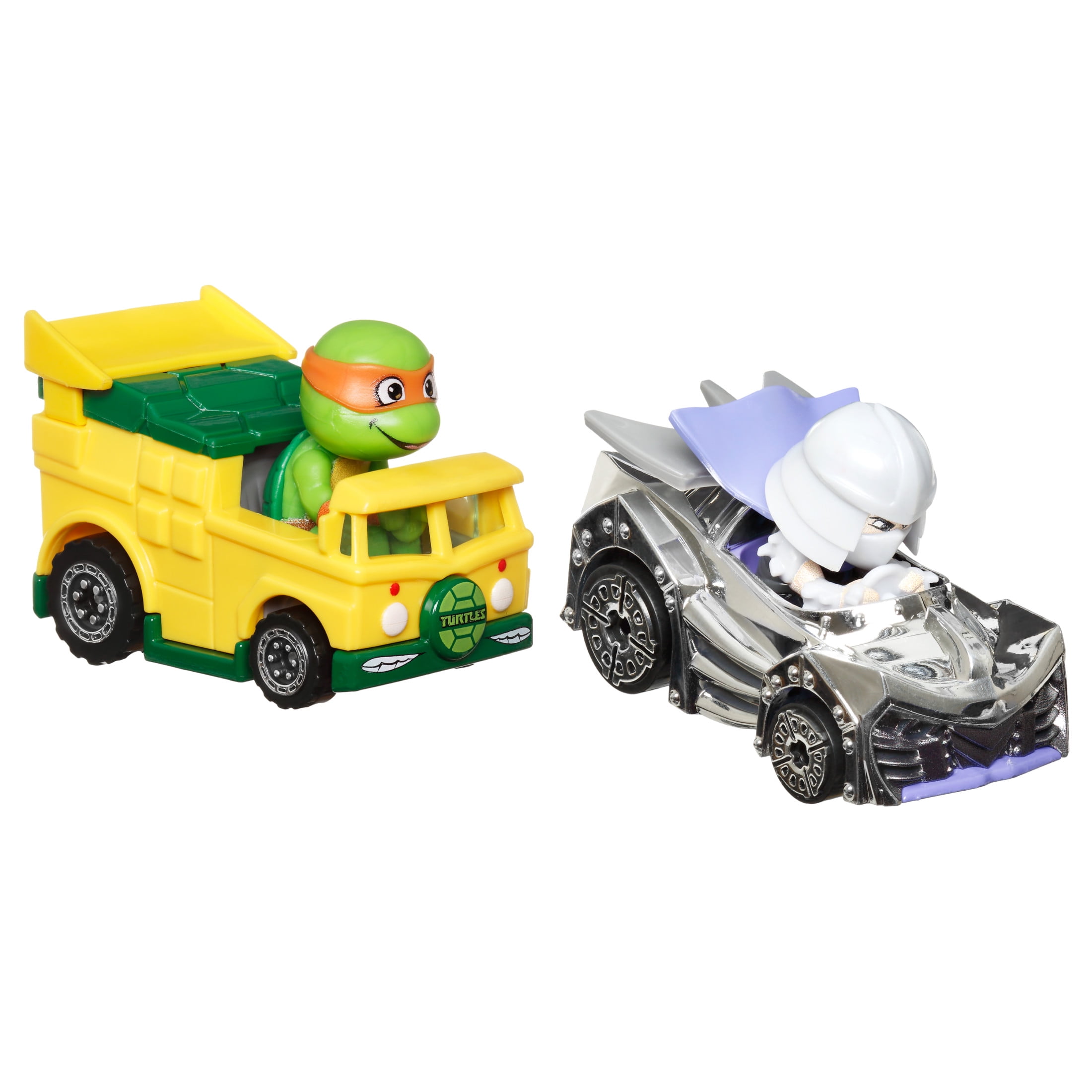 Hot Wheels RacerVerse Die-Cast Cars, Set of 2 Toy Vehicles with Character Drivers Optimized for RacerVerse Track (Styles May Vary)