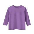 thumbnail image 3 of T Shirts for Girls Purple Long Sleeve Shirt Boys Kids Crew Neck Basic Tops Boys Fall Shirts 7-8 Years Boy Clothes, 3 of 4