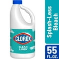 Clorox SplashLess Liquid Bleach, Clean Linen Scent, 55 oz Bottle