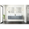 thumbnail image 3 of Dark Grey Double Bath Vanity With Marble Surface And Faucet - 72 In. W, 22 D, Attractive Design Look, 3 of 4